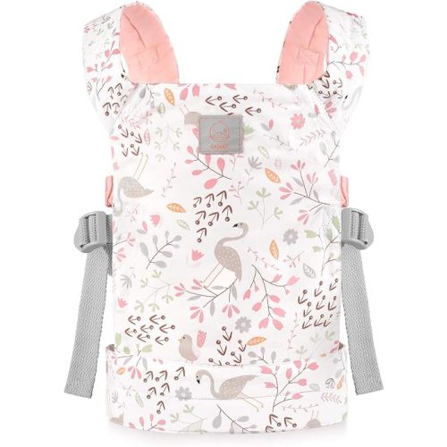 GAGAKU Baby Doll Carrier, Toy Baby Carrier for Dolls, Reborn Baby Dolls Accessories for Girls Kids – Pink (Flamingo)