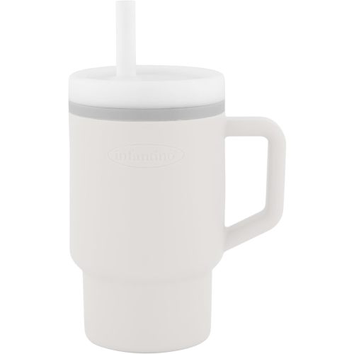 Infantino My 1st Tumbler Silicone Sippy Cup, Cream, Straw Cup, 9oz