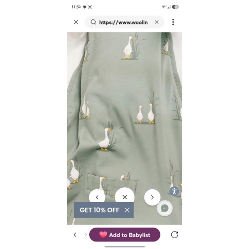 4 Season® Ultimate Baby Sleep Bag, Merino Wool & Organic Cotton, Goose