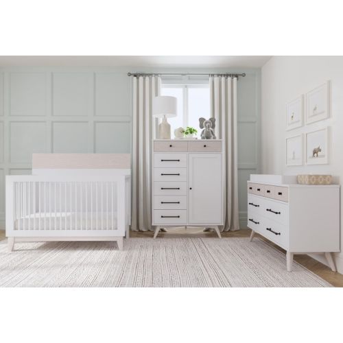 Westwood Design Rowan 2pc Convertible Crib Set in Ash Linen