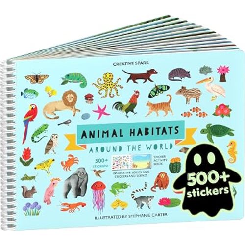 Cupkin Animal Habitats Sticker Book | 12 Coloring & Activity, 500+ Stickers