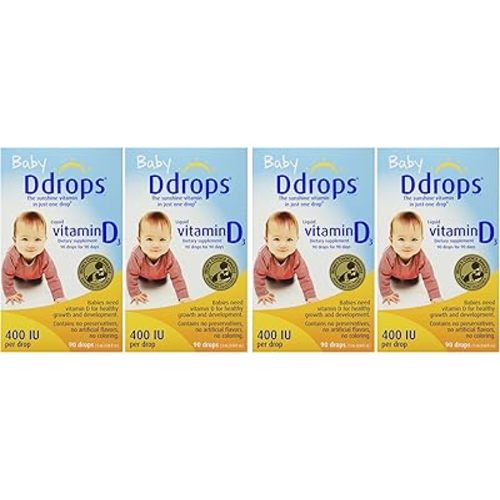 Ddrops Baby 400 Iu 90 Drops 0.08 Fluid Ounce (4 Pack)