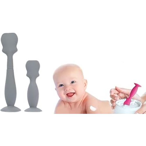 2Pcs Diaper Rash Cream Brush,Baby Brush Diaper Applicator,Silicone Diaper Cream Applicator,Baby Diaper Cream Applicator,Baby Applicator Baby Diaper Rash Cream Applicator Baby Cream Brush,Grey
