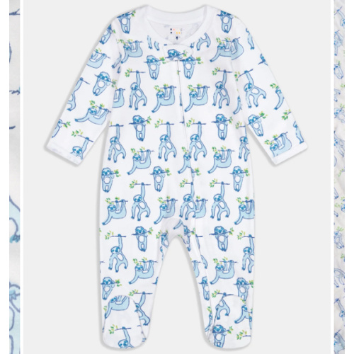 Roller Rabbit: Infant Sleepy Sloth Zipper Footie
