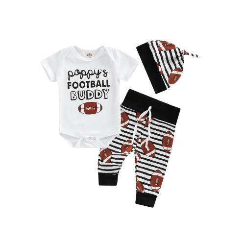 Newborn Baby Boy Cotton Top Bodysuit Romper Pants Leggings Hat Outfit Clothes