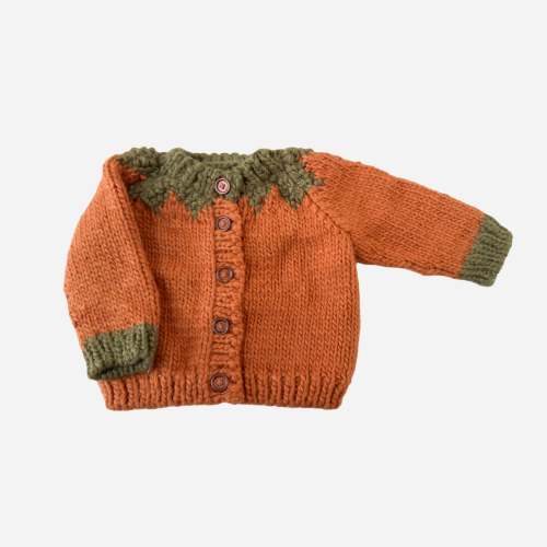 Pumpkin Cardigan Clay Baby & Kid Sweater Fall Halloween – The Blueberry Hill