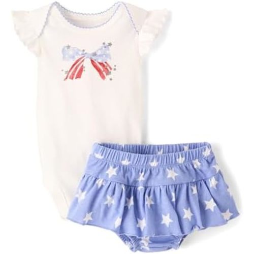 The Children's Place Baby Girls' And Newborn Bodysuit and Skirt, 2 Piece Outfit