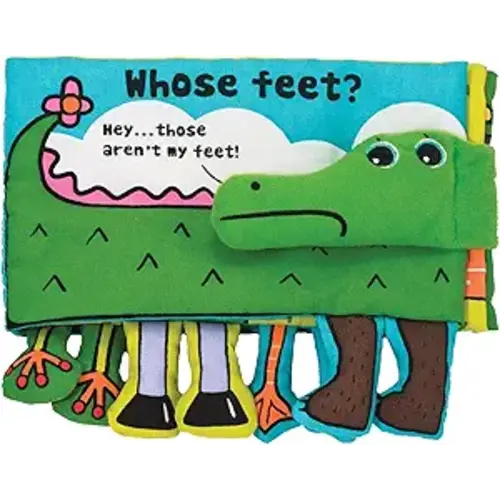 Melissa & Doug Soft Activity Baby Book - Whose Feet? Sensory Toys for Toddlers, Travel Toys for Toddlers Boys and Girls