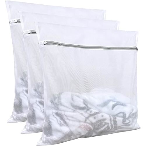 Amazon.com: Lingerie bags for laundry(3Pcs,24 X 24inch),large mesh laundry bags,Delicates Bags for Washing Machine : Home & Kitchen