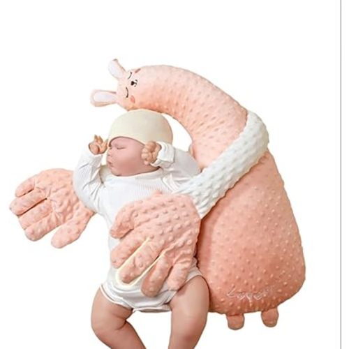 Companion Plush Toy - Animal Shaped Comforting Pillow, Soft Sensory Stuffed Animal for Soothing & Cuddling (D)