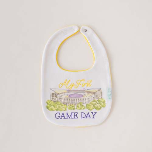 LSU My First Game Day Organic Cotton Bib