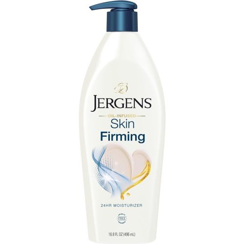 Jergens Skin Firming Lotion for Dry to Extra Dry Skin, Body Lotion with Collagen and Elastin Moisturizer, Tightening Cream for Body, Smoothes and Tones, Dermatologist Tested, 16.8 Oz