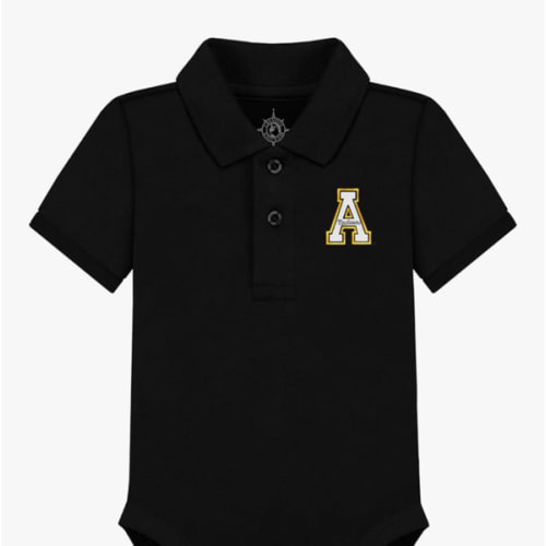 Creative Knitwear College Baby Polo Bodysuit Solid - Team Logo, Multiple Colors, for Boys & Girls (0-12 Months)