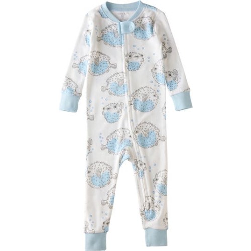 Shawn Footless Organic Cotton One-Piece Pajamas, 12M