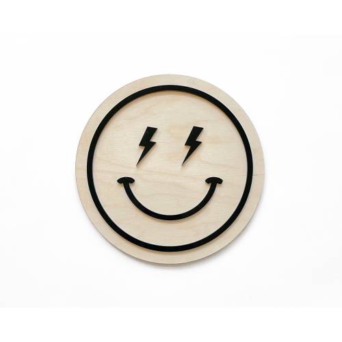 Smiley Face Sign x Kids Nursery Decor x Baby Wall Sign x Toddler Room Decor x Boys Room Decor x Edgy Rad Room Decor