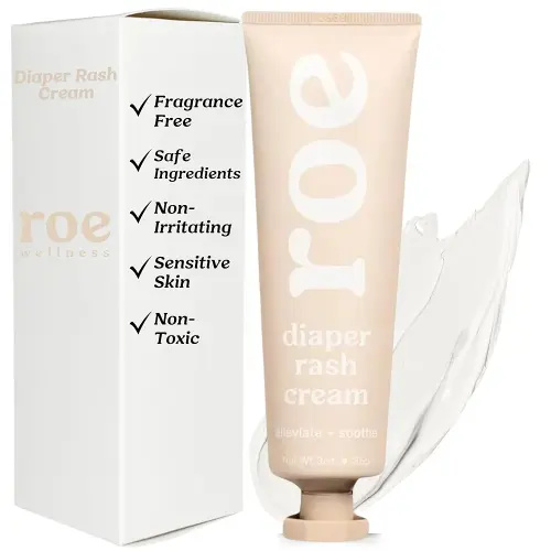 Roe Wellness- Diaper Rash Cream Paste Ointment W/Zinc Oxide | Maximum Strength Diaper Rashes Soothing Cream, Ointment for Babies