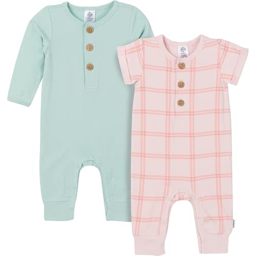 Gerber baby-girls Baby Boys 2-pack Long Leg Romper