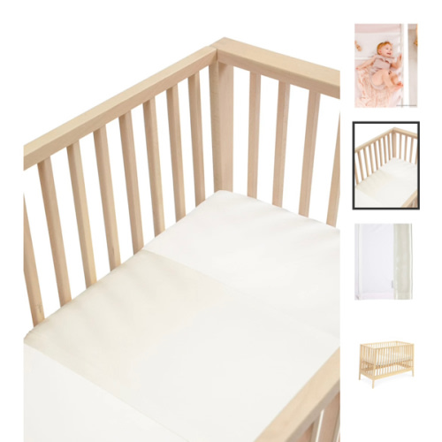 Sleepy Silk Baby Bedding | Silk Cot Slip / Silk Crib Sleeve - White Ivory