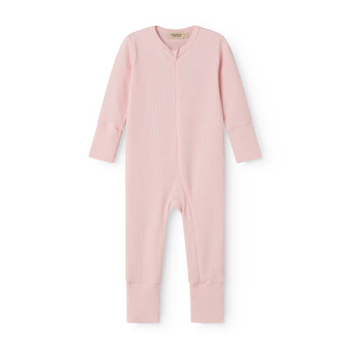 Long Sleeve Baby Jumpsuit With Zipper In Light Pink Shade – MarMar Copenhagen