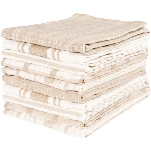 KAF Home 100% Cotton Set of 10 Ultra Absorbent KitchenTowels - 18" x 28"