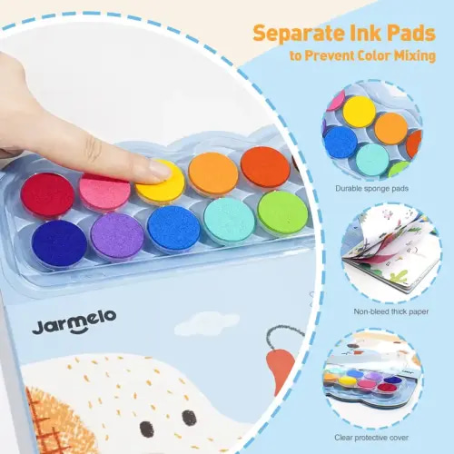 Jar Melo Fingerprint Handprint Coloring Book for Kids,Finger - TikTok Shop