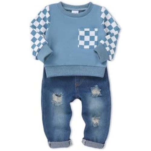 NZRVAWS Toddler Baby Boy Clothes Infant Outfits Set Fall Winter Clothing