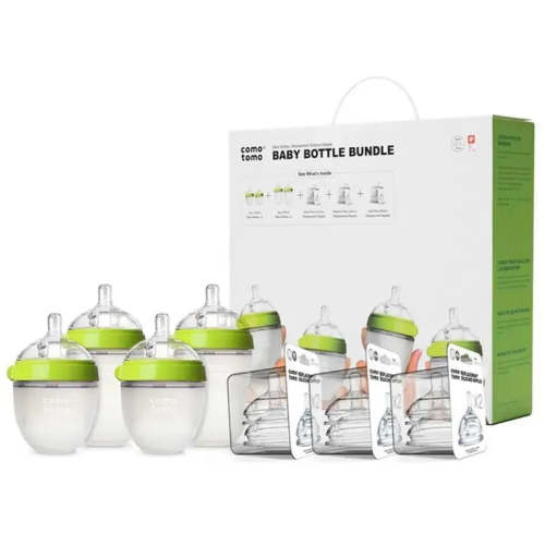 Comotomo - 7Pk Baby Bottle Bundle, Green