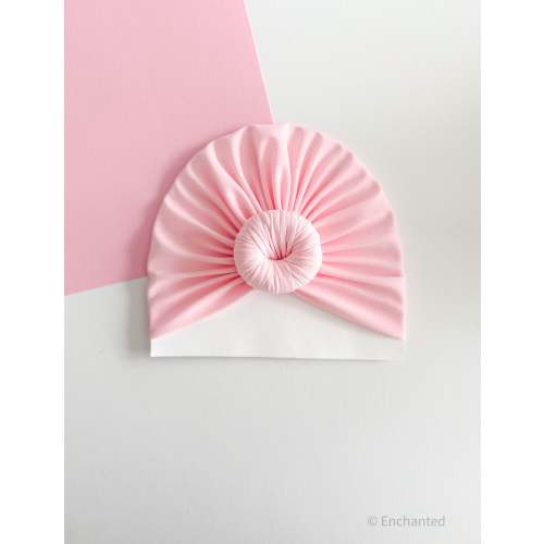 Baby Pink Knot Turban