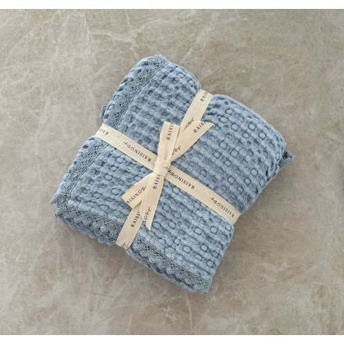 Poet Waffle Blanket | Powder Blue
