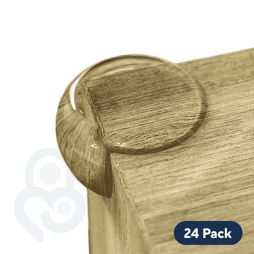 Baby Proof Me Clear Table Corner Protectors 24-Pack Furniture Guards Bumpers for Baby Safety