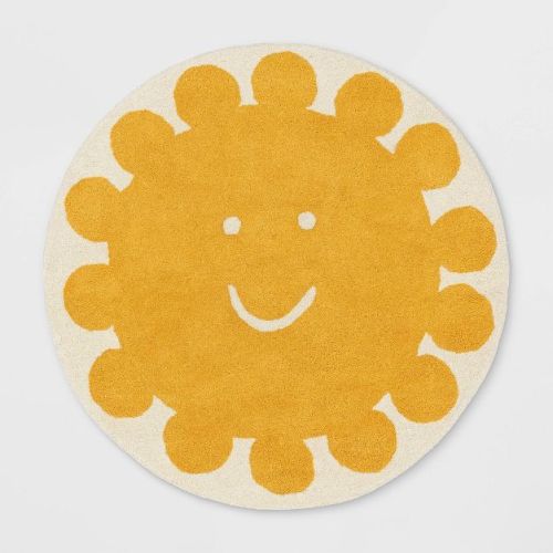 54" Sunshine Wool Kids' Rug Round - Pillowfort™