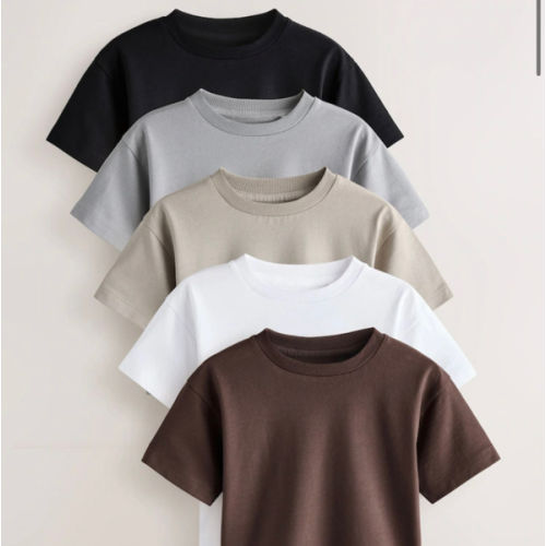Buy Black/Grey/Brown/Stone/White Relaxed Fit Short Sleeve T-Shirts 5 Pack (3mths-7yrs) from Next USA