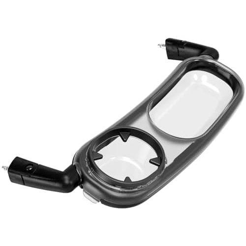 Snack Tray Fits for UPPAbaby Vista/Vista V2/Vista V3/Cruz/Cruz V2/ RumbleSeat/RumbleSeat V2, Stroller Tray with Cup Holder & Recessed Bowl, Dishwasher Safe, Quick Attachment, Folds with Stroller, Grey