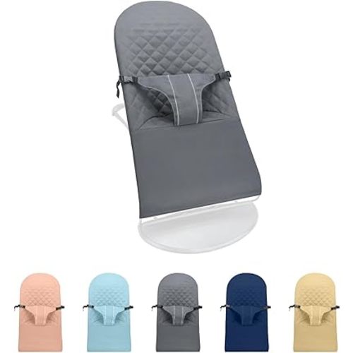 Fabric Seat for Bouncer - for BabyBjorn Replacement Cover Compatible with BabyBjörn Bouncer Bliss, Machine Washable (Grey)
