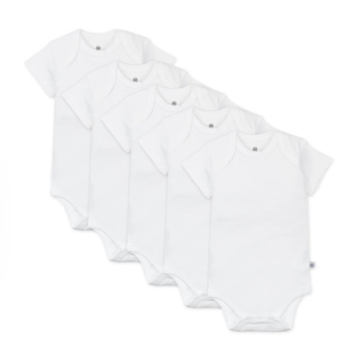 Honest Baby Clothing - 5-Pack Organic Cotton Short Sleeve Bodysuits