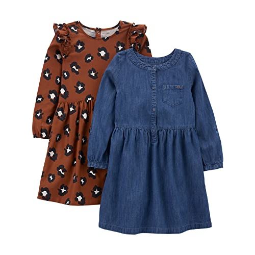 Simple Joys by Carter's Girls 2-Pack Long-Sleeve Dress Set