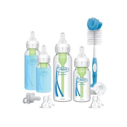Dr. Browns Unisex 18 Piece Anti-Colic Options+ Narrow Glass Baby Bottle Starter Set