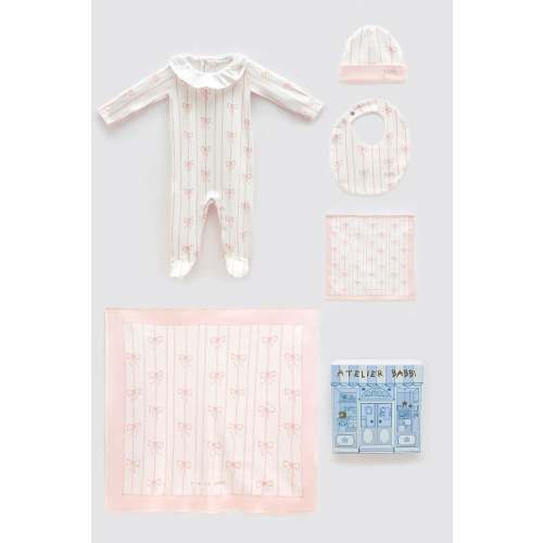 5-Piece Newborn Set | Ribbon-Pink