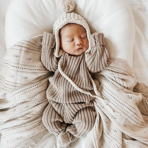 Beige Chunky Rib Set