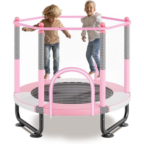 VEVOR 60" Kids Trampoline, 4.6/5 FT Indoor Outdoor Trampoline