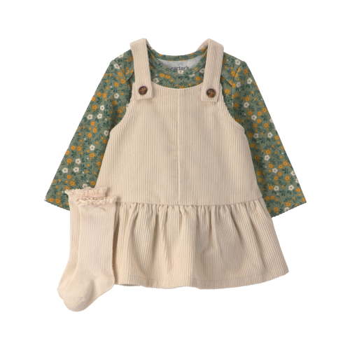 Carter's Child of Mine Baby Girl Dress Set, 3-Piece, Sizes 0/3-24 Months