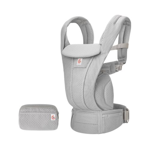 Ergobaby Omni Deluxe Mesh All-in-One Baby Carrier - 0-48 Months - Pearl Gray: Buckle Closure, Adjustable Harness, Infant Head Support