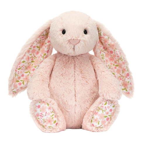 Kiewfjdk Easter Blossom Pink Bunny Stuffed Animals, 12 Inch Easter Rabbit Plush Toy, Easter Long Ear Bunny Plushies Gifts for Kids, Boys, Girls Ages 3+