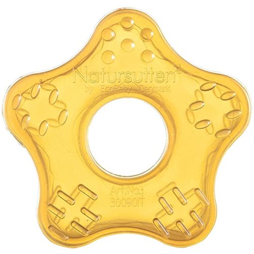Natursutten Starfish Teether - Baby Teething Toys - Eco-Friendly Natural Rubber, PVC & 100% BPA-Free - Danish Design Baby Toys - Made in Italy