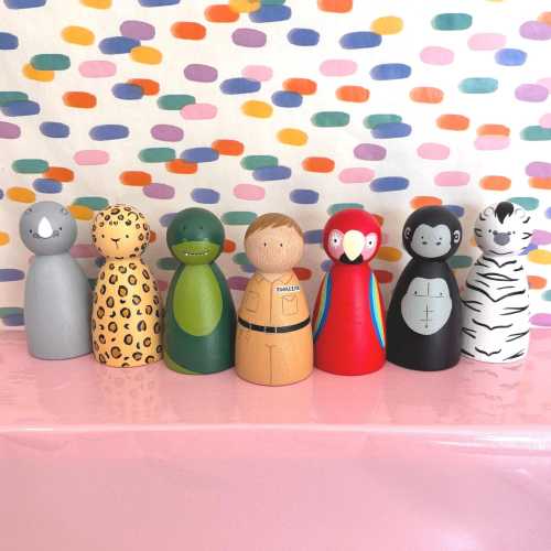Zoo Animal Peg Dolls