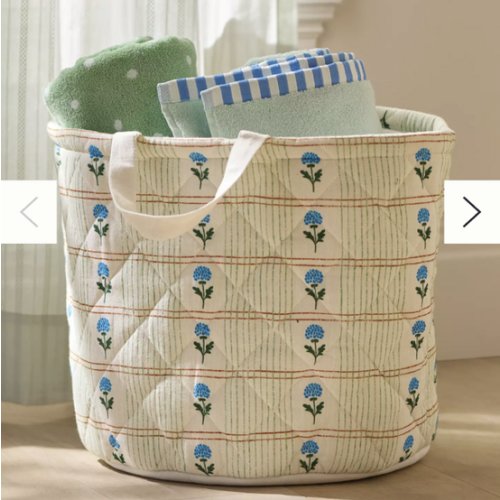 Quilted Block Print Basket