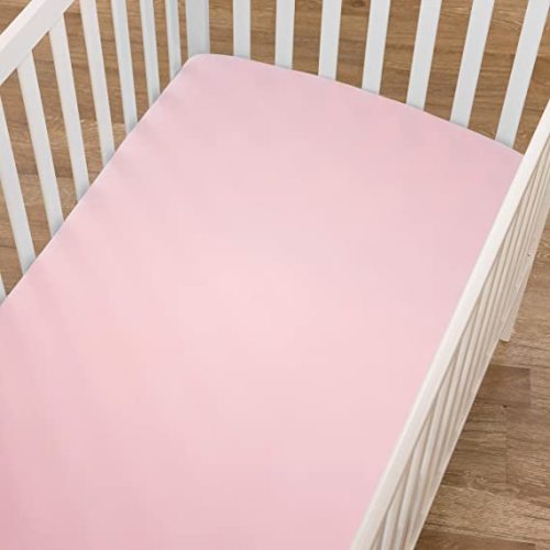 American Baby Company 2 Pack 100% Cotton Value Jersey Knit Fitted Crib Sheet for Standard Crib and Toddler Mattresses, Pink, for Girls