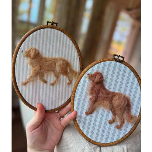 Handmade CUSTOM Labrador retriever Pet Portrait Nursery Decor Art Dog Cat Heirloom nursery gift art Pointer Golden Doodle Lab needle felted