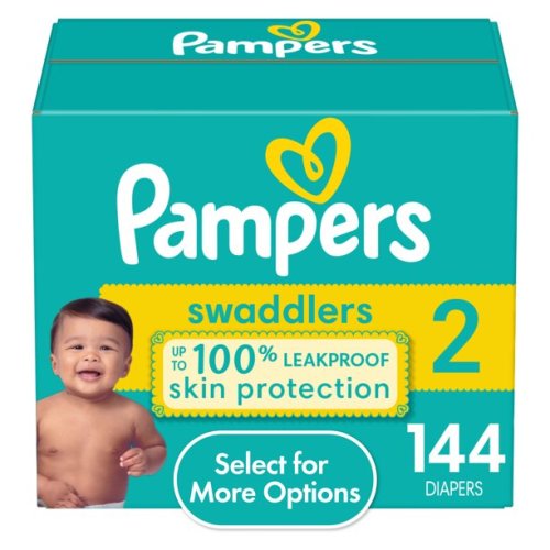 Pampers Swaddlers Baby Diapers Size 2, 144 Count (Select for More Options)