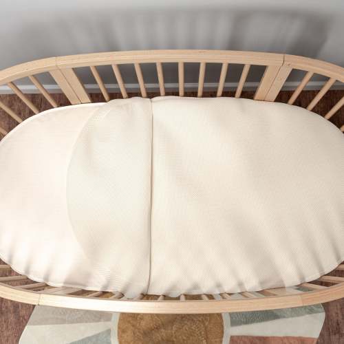Breathable Organic Oval Crib Mattress | Waterproof & Nontoxic | Naturepedic